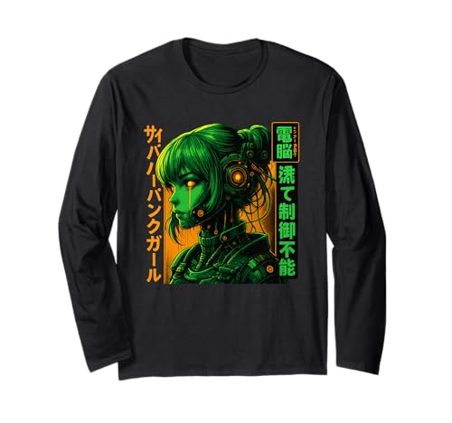 Cyberpunk Anime Girl Futuristischer Cyberpunk-Anime Süßer Roboter Langarmshirt Cyberpunk Anime Girl Futuristischer Cyberpunk-Anime Süßer Roboter Langarmshirt von ANIME MANGA CYBERPUNK AESTHETIC