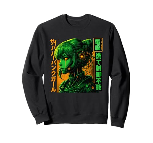 Cyberpunk Anime Girl Futuristischer Cyberpunk-Anime Süßer Roboter Sweatshirt Cyberpunk Anime Girl Futuristischer Cyberpunk-Anime Süßer Roboter Sweatshirt von ANIME MANGA CYBERPUNK AESTHETIC