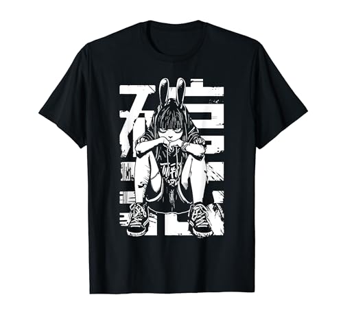 Anime Manga Punk Bunny Girl | Cyberpunk Japanese Harajuku T-Shirt von ANIME MANGA PUNK