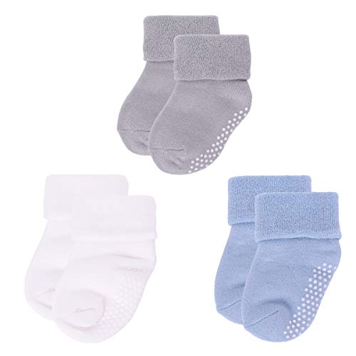 ANIMQUE 3er Pack Babysocken Winter Antirutsch 1-3 Jahre Neugeborene Kleinkind Jungen Mädchen Dicke Warm Baumwolle Socken Zuhause Atmungsaktiv Bequem (B-M) von ANIMQUE