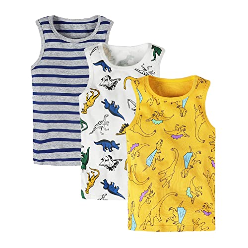 ANIMQUE Jungen Baumwolle Top Baby Kinder Unterhemd 3er Pack TW505, 140 ANIMQUE Jungen Baumwolle Top Baby Kinder Unterhemd 3er Pack TW505, 140 von ANIMQUE