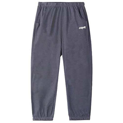 ANIMQUE Ultradünne Kinder Jogginghose Frühling Sommer Lässige Jogger Sporthose Kleinkind Jungen Mädchen Elastischem Bund Hose Mit Taschen 2-10 Jahre, Dunkelgrau 110 von ANIMQUE