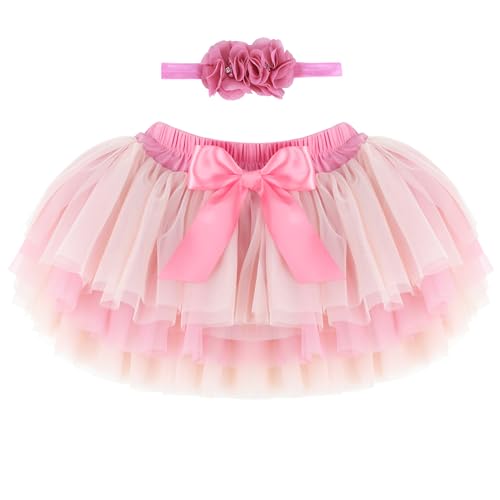 Baby Kleinkind Mädchen Tutu Rock Prinzessin Rock Mini Tiered Super Soft Tüllrock 1-2 Jahre Kinder Elastische Taille Ballett Tanzrock mit Windelüberzug + Stirnband, Pfirsich Rosa L Baby Kleinkind Mädchen Tutu Rock Prinzessin Rock Mini Tiered Super Soft Tüllrock 1-2 Jahre Kinder Elastische Taille Ballett Tanzrock mit Windelüberzug + Stirnband, Pfirsich Rosa L von ANIMQUE