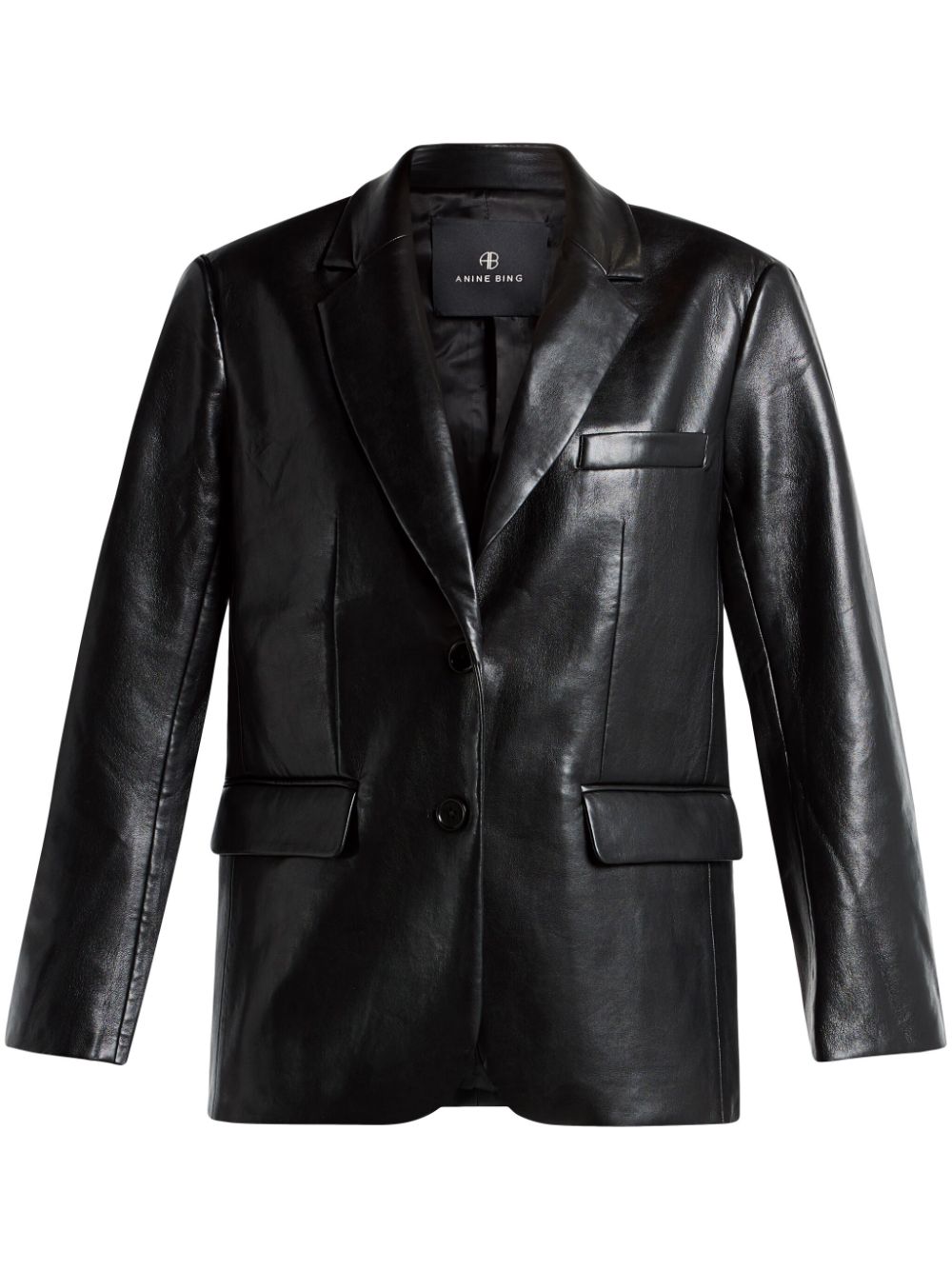 ANINE BING Blazer aus Leder - Schwarz von ANINE BING