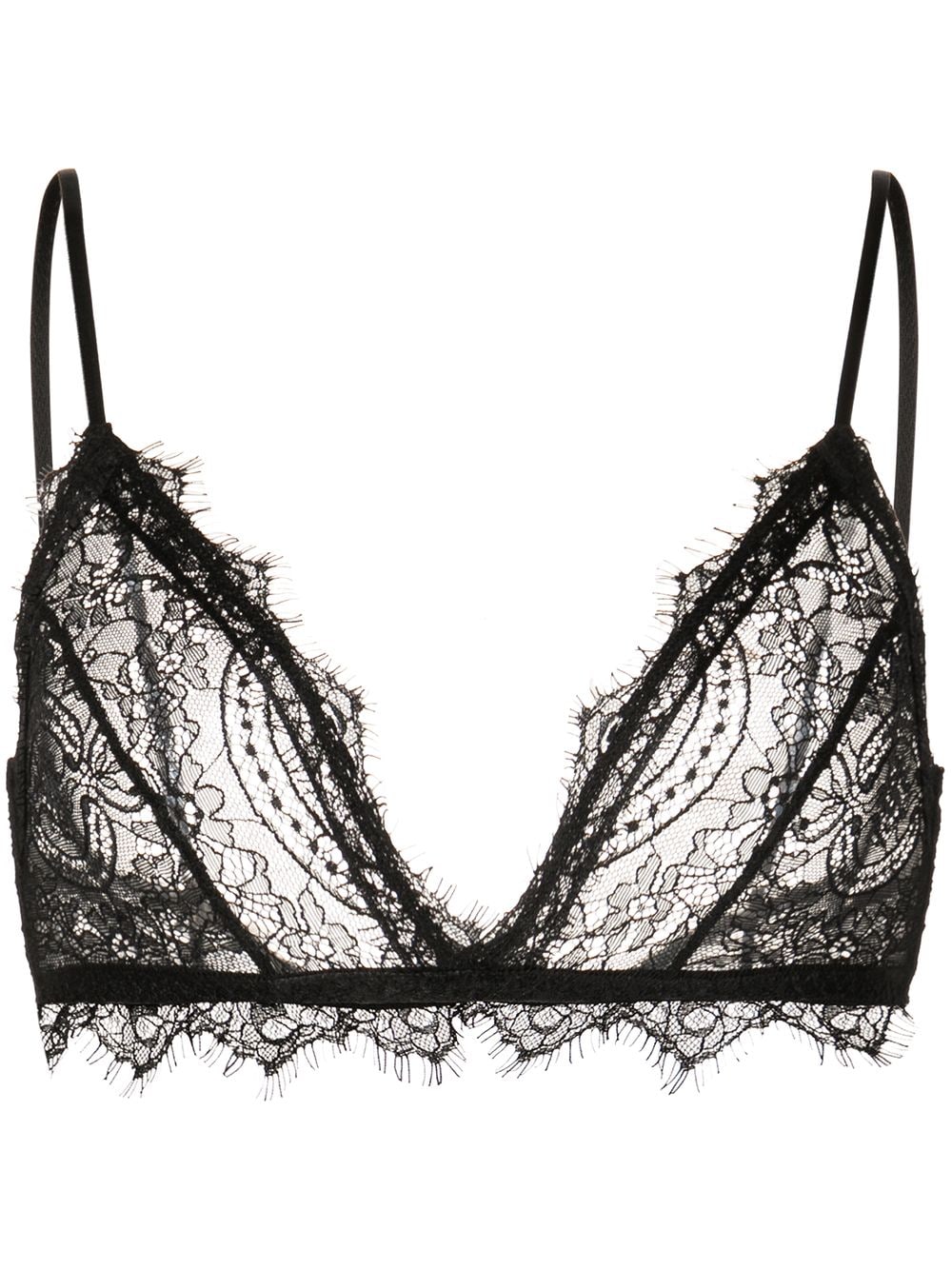 ANINE BING Semi-transparenter Spitzen-BH - Schwarz von ANINE BING