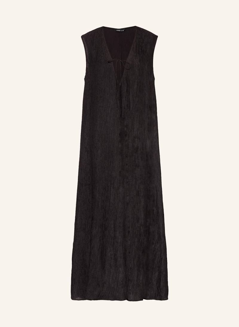 Anine Bing Kleid Constance Mit Plissees schwarz von ANINE BING