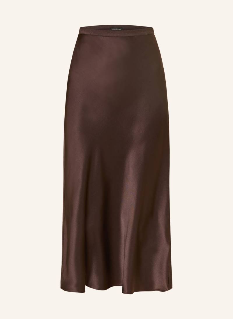 Anine Bing Satinrock Bar Aus Seide braun von ANINE BING
