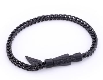 ANJEWELS Armband Pulseira em Aço Spiga Black AA.P256SBK Marke, Einheitsgröße, Metall, Kein Edelstein von ANJEWELS