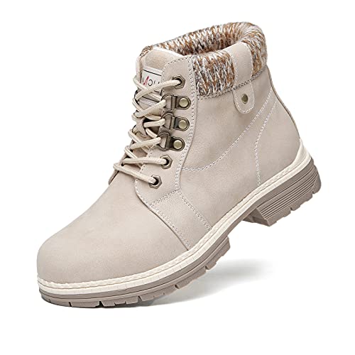 ANJOUFEMME Frauen Wandern Schnee Winterstiefel - Damen Trekking Walking Stiefel Wasserdicht Camping Backpacking Outdoor Schuhe FNW18-DE-BEIGE-37 von ANJOUFEMME
