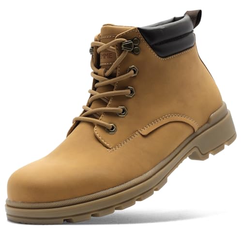 ANJOUFEMME Herren Winter Wanderstiefel Wasserdicht Anti-Rutsch Outdoor Klettern Warme Arbeit Trekking Schuhe für Herren DSX15M-FN-US-CAMEL-9 von ANJOUFEMME