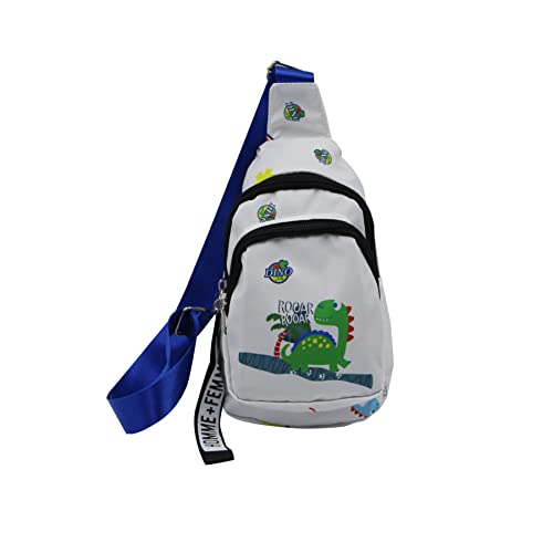 ANKOMINA Kleine Schultertasche für Kinder, niedliche Cartoon-Umhängetasche, Einhorn, Dinosaurier, Brusttasche für Outdoor, Reisen, Wandern, Dinosaurier B03, Einheitsgröße von ANKOMINA