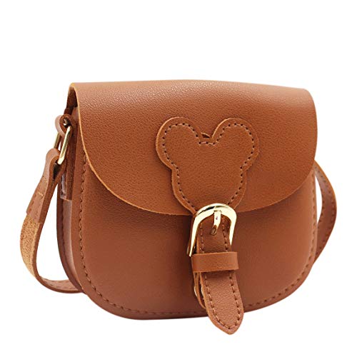 Aimeio Kleine Mädchen Geldbörse, niedliches Leder, Umhängetasche, Mini-Schultertasche für Kinder, Kleinkinder von ANKOMINA