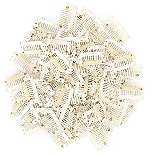 100 Stück Perückenclip-Kamm-Haarspange, Haarverlängerung, 3,3 Cm, Perückenclip-Kamm-Haarspange, Perückenzubehör, Damen-Haarverlängerungs-Kopfbedeckungszubehör, DIY-Haarverlängerungs-Kopfbedeckung von ANKROYU