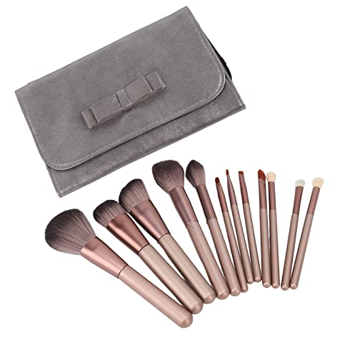 12er-Pack Professionelles Make-up-Pinsel-Set, Tragbare Traubenviolette Make-up-Pinsel Mit Aufbewahrungstasche Für Puder, Concealer, Lidschatten Für Gesichts-Make-up von ANKROYU