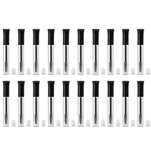 20pcs 5ml leerer Wimperntusche nachfüllbarer Wimpern Wachstum Flüssigflaschen Container Kosmetisches Werkzeug mit kleinem binselegantem Design transparenter Körper für den von ANKROYU