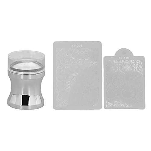 ANKROU Nail Art Stamper, Nagelstempel-Maniküre-Werkzeug, Transparenter Sichtbarer Körper, Für DIY-Nageldekor, Home-Maniküre-Starter-Werkzeug-Salon, Stempel Mit Französischer Spitze von ANKROYU