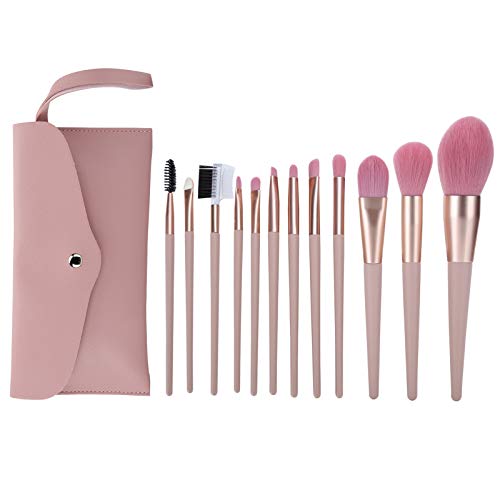 ANKROYU 12-teiliges Make-up-Pinsel-Set, Rouge-Concealer-Pinsel, Gesichts-Make-up-Pinsel-Set, Tragbarer Reise-Organizer Mit Aufbewahrungstasche von ANKROYU