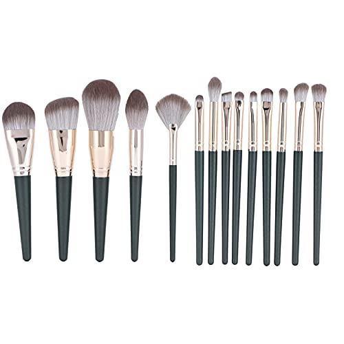 ANKROYU 14-teiliges Make-up-Pinsel-Set, Kosmetikpinsel, Tragbares Make-up-Pinsel-Set, Anfänger-Kosmetik-Puder-Rouge-Lidschatten-Mischwerkzeug Für Gesichtspinsel, Concealer, Lidschatten von ANKROYU