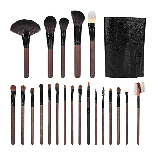 ANKROYU 21-teiliges Make-up-Pinsel-Set, Professioneller Kosmetikpinsel, Kosmetikpinsel, Holzgriff, Lidschatten-Rougepinsel, Kosmetik-Werkzeug Mit Aufbewahrungstasche von ANKROYU