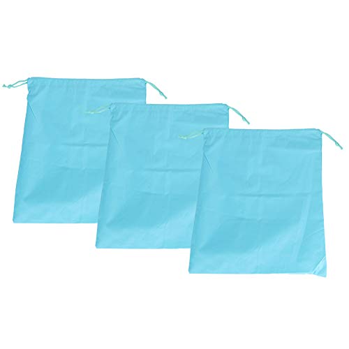 ANKROYU 3pcs wasserdichte Nylon -Kordelzugbeutel großer Kapazität Staubfester Organizer für Kleidungschuhe Reisen Zubehör Blau 34x39cm von ANKROYU