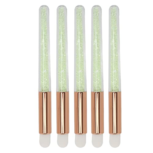 ANKROYU 5-teiliger Glitzernder Kristall-Lippenpinsel, Lipgloss-Applikator, Runder Lippenmasken-Applikator, Make-up-Set, Mascara-Pinsel Für Alltägliches Make-up von ANKROYU