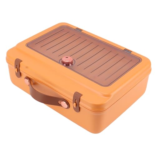 ANKROYU Dokument Organizer Beutel wasserdichte multifunktionale tragbare Dateispeicherhülle mit Trennungsdesign für Home Office Business Travel Abs Pet Canvas Material großer Kapaz (Orange) von ANKROYU