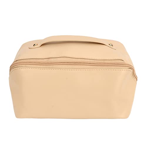 ANKROYU Outdoor -Make -up -Tasche große Kapazität Reisen Kosmetiklager Organisator Kissen Form PU Leder Toilettenbeutel für Frauen Mädchen täglich Verwenden Sie Reisee (Schwarz) (Rosenate) (Beige) von ANKROYU