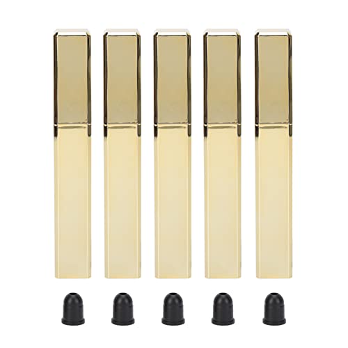 ANKROYU Quadratische Wimperncreme-Flasche, Goldener Behälter, Leerer Mascara-Tube-Eyeliner-Behälter Mit Goldenem Verschluss, Transparente Flaschen, Wimperncreme-Behälter-Flasche von ANKROYU