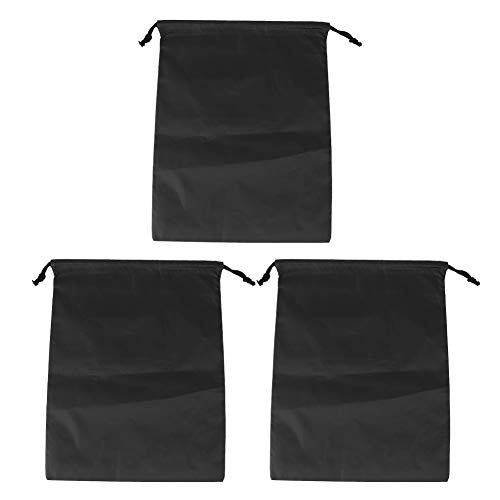 ANKROYU Shoe Bags, 27 * 34cm Nylon Water Proof Drawstring Travel Bag, Dust Proof Shoe Storage Travel Pouch, Storage Bags for Shoes Clothes Organizer (Black) von ANKROYU