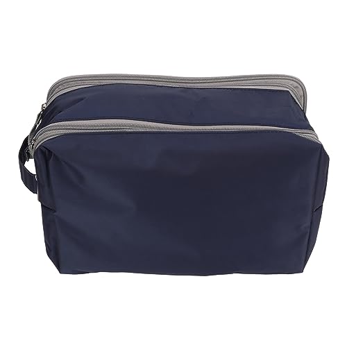 ANKROYU Toilettenbeutel für Männer PVC wasserdichtes Waschbeutel Kosmetische Zubehör Bad Rasieren Essentials Navy Blau Langlebige, leichte kompakte Design für Geschäftsfahrten Urla von ANKROYU