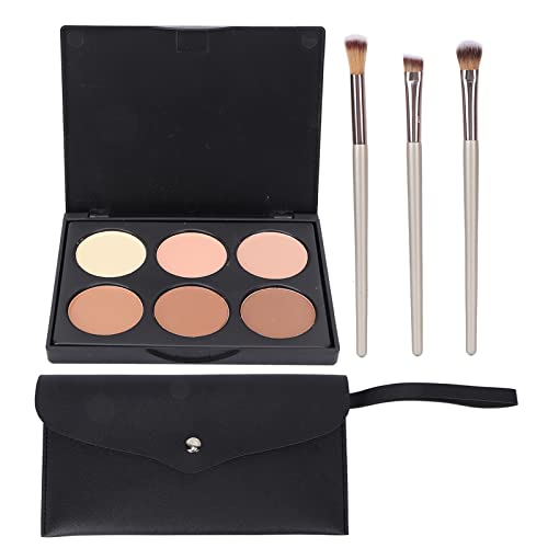 Lidschatten-Palette, 6 Farben, Matte Lidschatten-Make-up-Palette, Gesichtskosmetik, Make-up-Set Mit Pinseln Und Make-up-Tasche, Ideal Für Den Gebrauch zu Hause Und in Der Gästetoilette von ANKROYU