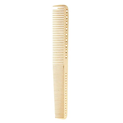 Professioneller Haarschneidekamm Friseurkamm, Edelstahl-Raum-Aluminiumkamm, Kamm Mit Feinen Zähnen Für Männer Und Frauen (mehrere Farben)(Gold02) von ANKROYU