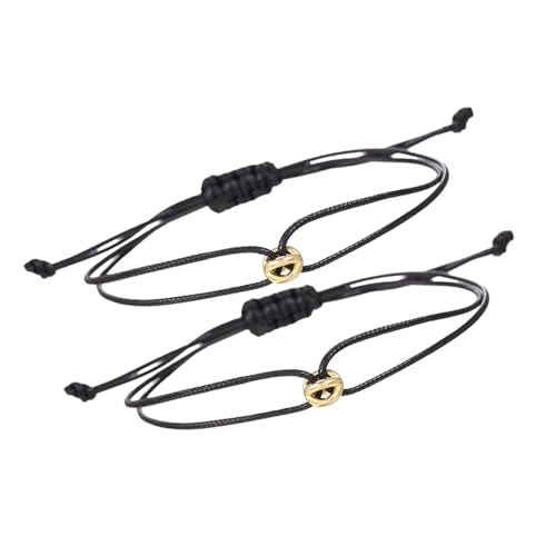2pcs Paar Armbänder Viel Glück Perlen Handchain Verstellbare Handgefertigte Handgestaltung Wristchain Geflochten von ANMITI