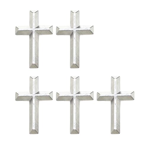 5pcs Modische Legierung Kruzifix Geformte Brosche Gold/Silber Ton Abzeichen Religiöser Corsage Pin Schmuck Zum Geben Von Gold Tonabzeichen Verwenden von ANMITI