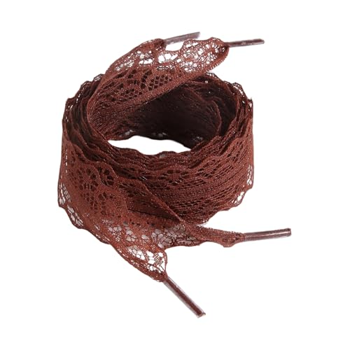 ANMITI 1 Paar Elegante Spitzen Schnürsenkel Für Frauen Und Mädchen Lässige Schuhe Sneaker 3 Cm Breit Flache Schnürsenkel Schuhzeiten Ersatz Mode Spitzen Shoelaces von ANMITI