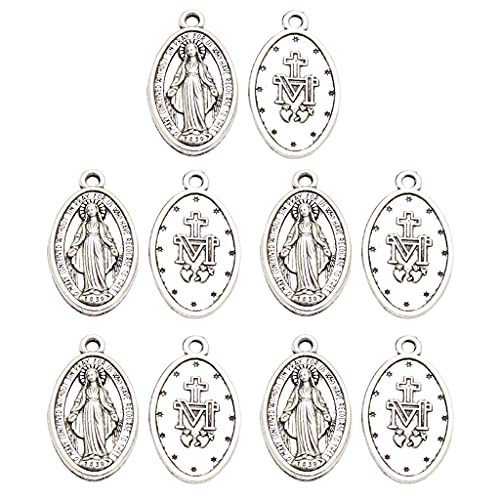 ANMITI 10 PCs Benedict Halskette Zum Schutz Schmuck Fátima Marys Erscheinung Doppelseitiger Christlicher Geschenkdekorat Medaille Halskette Für Frauen ANMITI 10 PCs Benedict Halskette Zum Schutz Schmuck Fátima Marys Erscheinung Doppelseitiger Christlicher Geschenkdekorat Medaille Halskette Für Frauen von ANMITI