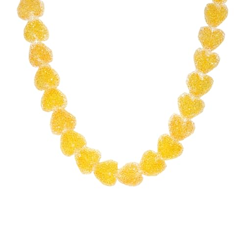 ANMITI Buntes Liebes Süßigkeiten Harz Collarbone Halskette Einzigartige Design Leichtgewichtiger Mode Neck Kette Schmuck Geschenk Für Frauen Einzigartige Liebe Süßigkeiten Schmuck Für Frauen von ANMITI
