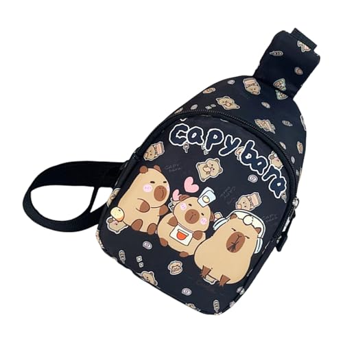 ANMITI Crossbody Tasche Für Kinder Teenager Capybara Slings Bag Rucksack Kleine Brust Reisetaschen Mode Fannys Pack Geschenke Unisex Kinderschlollen von ANMITI