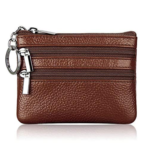 ANMITI Double Reißverpackte Leder Business Handheld Card Coin Multifunktion Für Neujahr Kostüm Cosplay Photography Requisiten Geldbörse von ANMITI