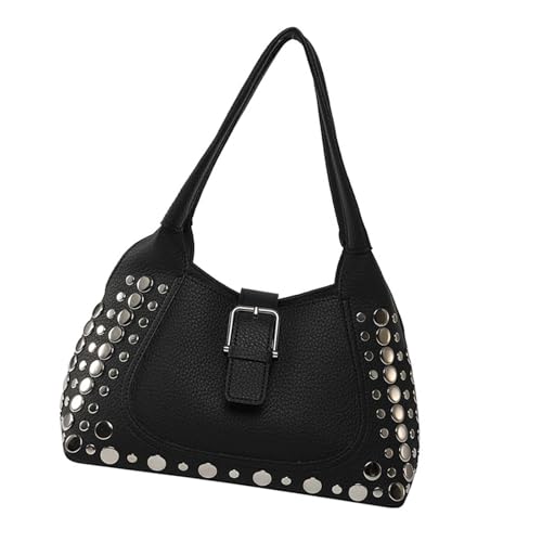 ANMITI Elegante Eimer Tasche PU Umhängetaschen Freigelegte Handtasche Festival Ferge Geldbeutel Unterarmtaschen Für Partys Und Festivals PU Leder Geldbeutel von ANMITI
