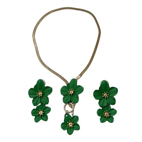 ANMITI Eleganter Blumenschmuck Set Für Frauen Elegant Frühlingsferien Beach Essentielles Legierung Leichtes Design Blumenanhänger Schmuck Schmuck von ANMITI