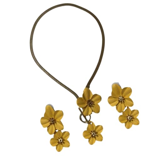 ANMITI Eleganter Blumenschmuck Set Für Frauen Elegant Frühlingsferien Beach Essentielles Legierung Leichtes Design Blumenanhänger Schmuck Schmuck von ANMITI