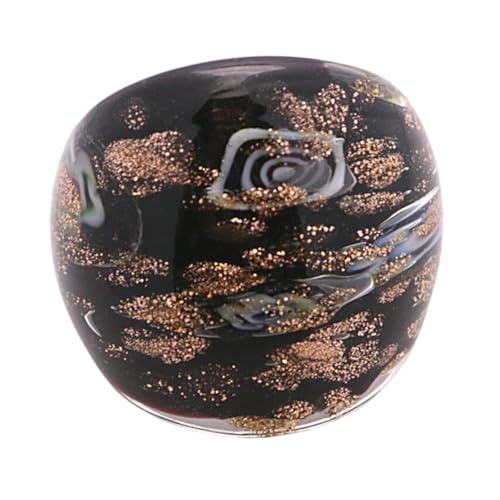 ANMITI Exquisite Ethnisch Inspirierte Muranos Glassringe Fingerringe Stylische Frauen Modeschmuck Elegant Party Accessoire Weißer Ton von ANMITI