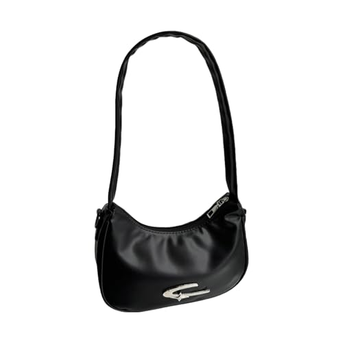 ANMITI Frauen Koreanische Farbe Kleine Handtasche Geldbörse Mit Verstellbarem Crossbody Riemen Pu Leder Moon Form Schulter Unterarmbeutel Umhängetasche von ANMITI