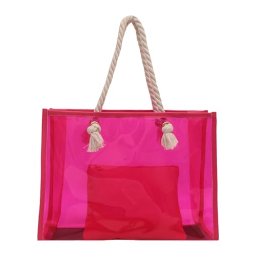 ANMITI Frauen Tasche Einfache Stadion Trendige Handtasche Mit Seilhandles Klar von ANMITI