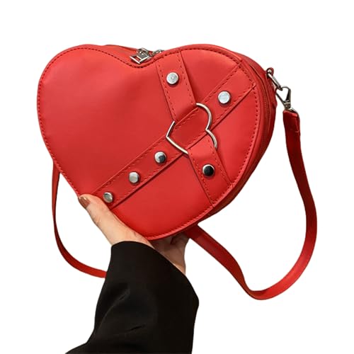 ANMITI Frauen Umhängetasche Herzförmige Boten Handtaschen Shopping Mode Crossbody Für Tägliche Frauen Geldbeutel Messenger Girls Schulterförmige Kreuzkörper von ANMITI