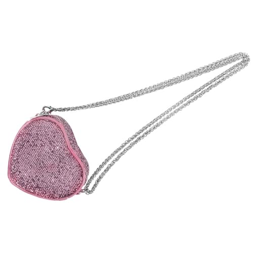 ANMITI Herzförmige Glitzern Geldbeutel Mit Funkelnden Paillettenöglichkeiten Mit Stilvollen Abendtaschen Crossbody Tasche Für Frauen Und Mädchen Süße Herzformtasche von ANMITI