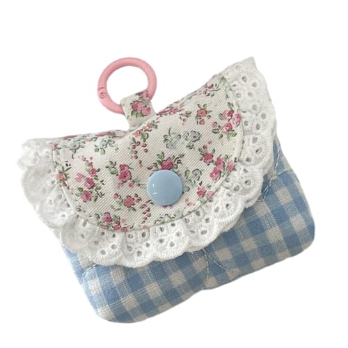 ANMITI Kopfhörerspeicherbeutel Florale Druckmünzenbeutel Spitzenmünze Geldbeutel Ohrhörer Beutel Kleines Bag Daten Kabel Speicher Kopfhörer Für Mädchen Und Frauen Blumenabdruck Geldbeutel Spitze von ANMITI