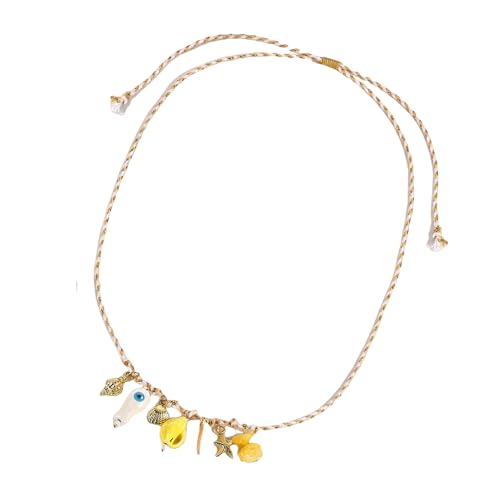 ANMITI Leichte Keramik Schale Perlen Halskette Einstellbare Länge Für Gelegenheits Outfit Oder Badebekleidung Accessoires Theme Shell Seestarfish Halskette von ANMITI