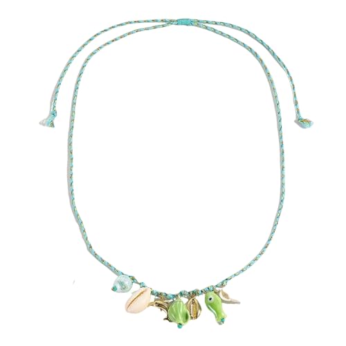 ANMITI Leichte Keramik Schale Perlen Halskette Einstellbare Länge Für Gelegenheits Outfit Oder Badebekleidung Accessoires Theme Shell Seestarfish Halskette von ANMITI